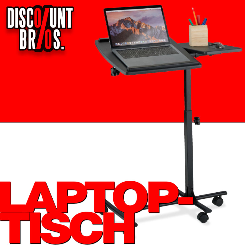 Mobiler Beistelltisch LAPTOPTISCH Stehtisch Stehpult Notebooktisch SCHWARZ