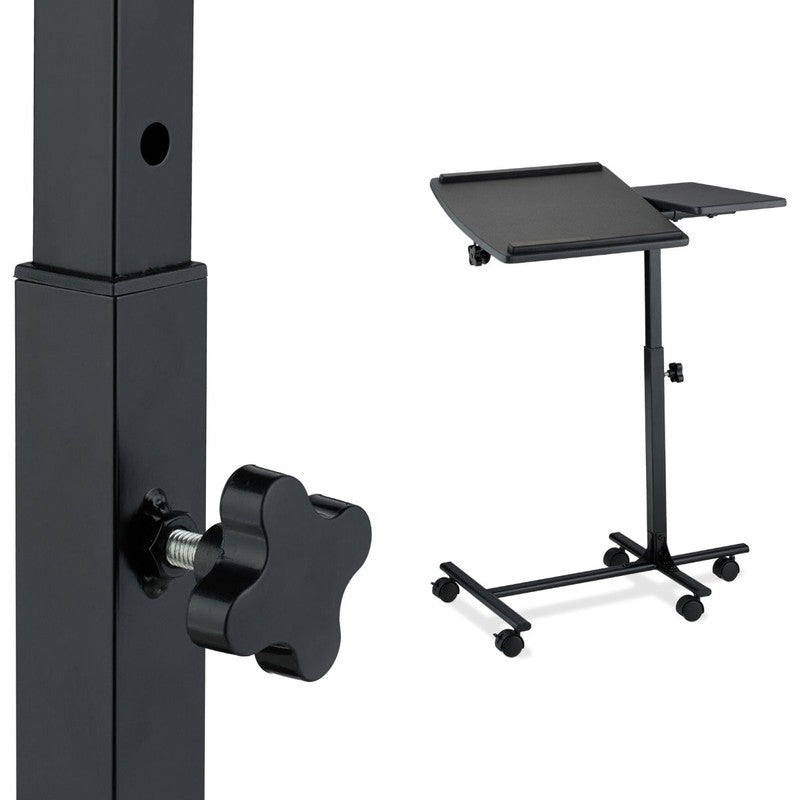 Mobiler Beistelltisch LAPTOPTISCH Stehtisch Stehpult Notebooktisch SCHWARZ