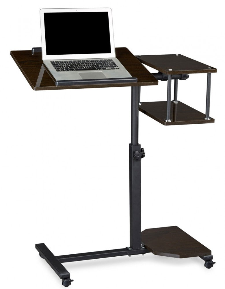 Mobiler Beistelltisch XL LAPTOPTISCH Stehtisch Stehpult Notebooktisch SCHWARZ