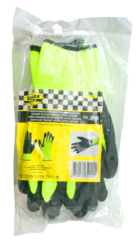 Arbeitshandschuhe HANDSCHUHE Latex beschichtet Riggerhandschuhe GRÜN Gr. 10 XL