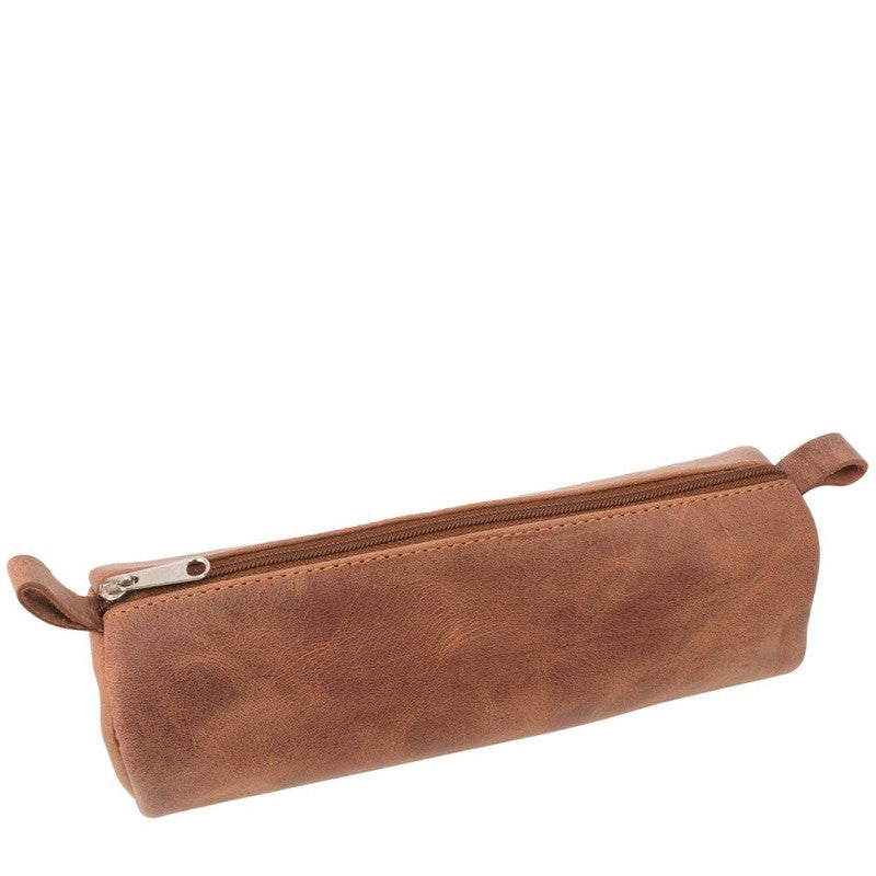 Stiftemäppchen ETUI aus braunem Wildleder