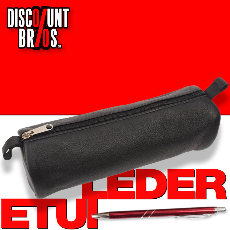 Stiftemäppchen ETUI aus schwarzem Leder