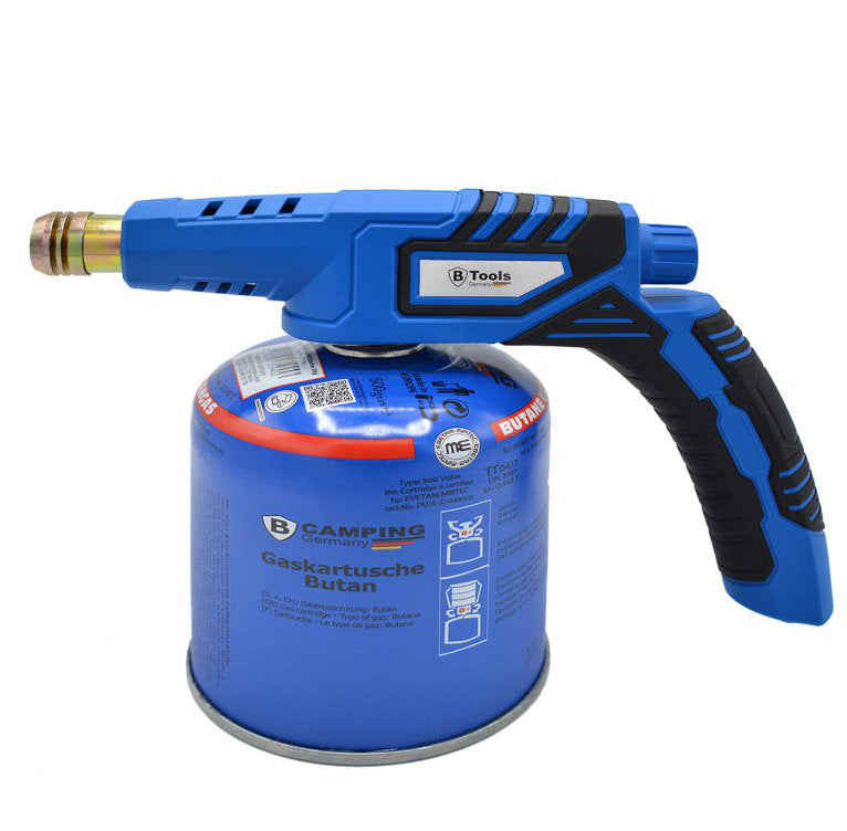 B-TOOLS Gasbrenner Lötbrenner Lötpistole Lötlampe für Schraubventil-Gaskartuschen
