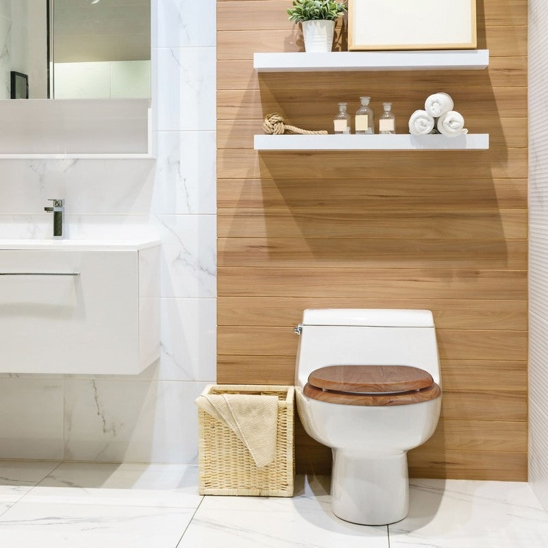 Luxus Toilettensitz WC-SITZ Toilettendeckel aus antibakteriellem Echt-Holz