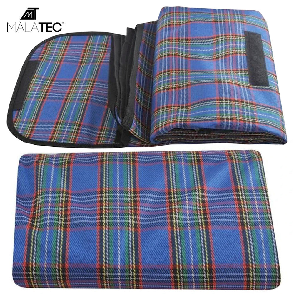 MALATEC Strand- und Picknickdecke DECKE Outdoordecke BLAU 180×145cm