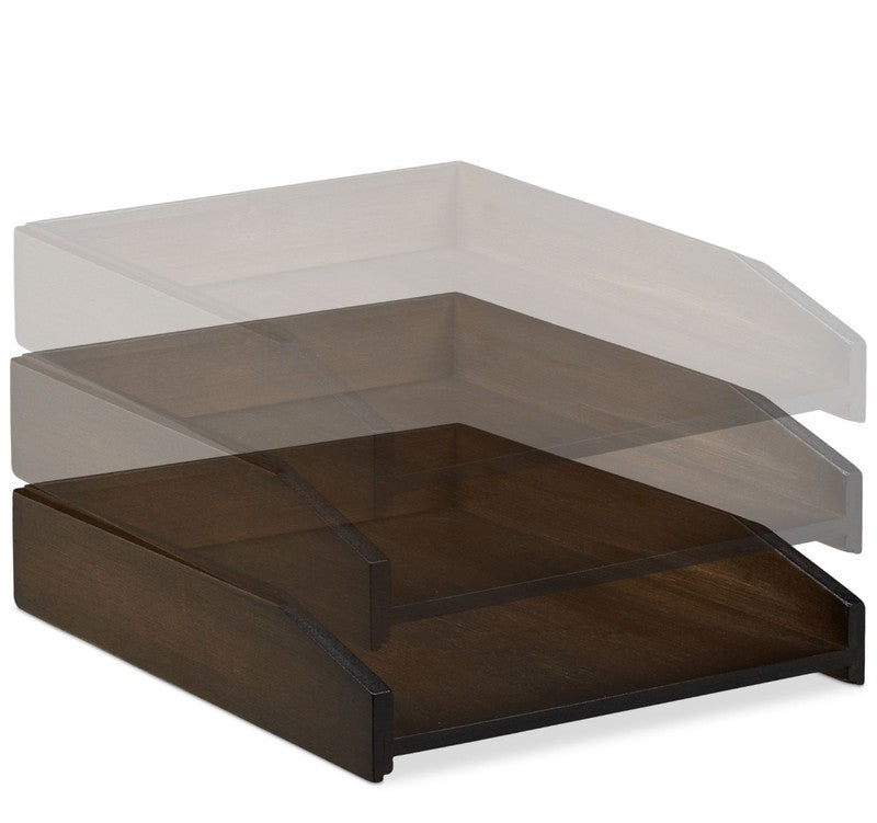 3 Stk. Dokumentenablage Papierablage BRIEFABLAGE Bambus BRAUN 3er-Set