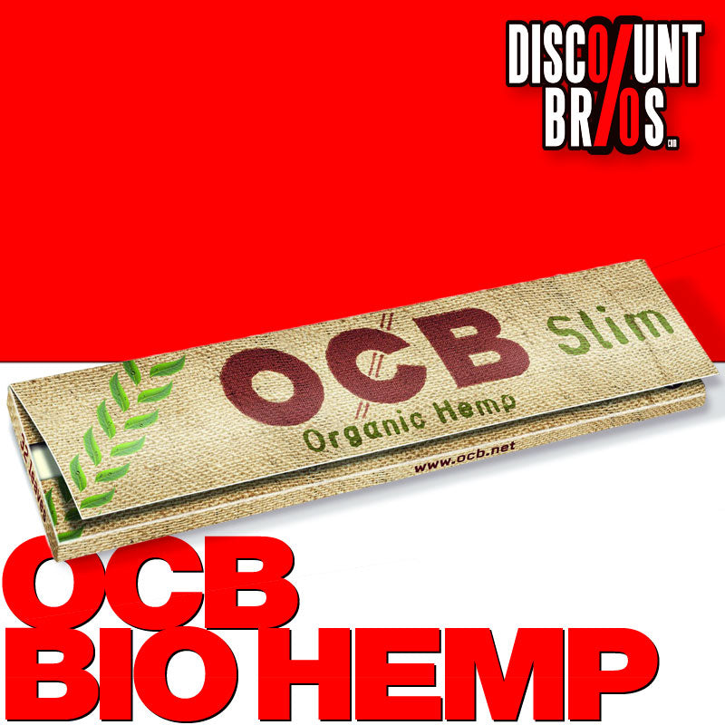 Ungebleichte OCB BIO HEMP Slim Unbleached Papers Zigarettenpapier 32 Blatt 109×44mm