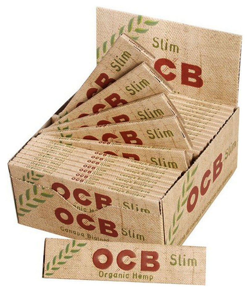 10 × Ungebleichte OCB BIO HEMP Slim Unbleached Papers Zigarettenpapier 32 Blatt 109×44mm