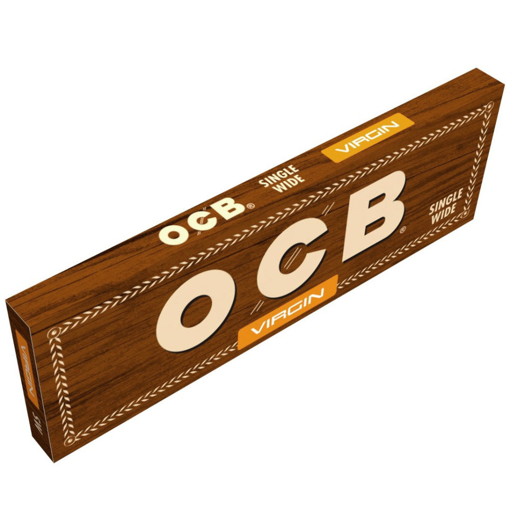 10 Stk. Superdünne, ungebleichte OCB VIRGIN KURZ Unbleached Papers Zigarettenpapier 50 Blatt 70×36mm