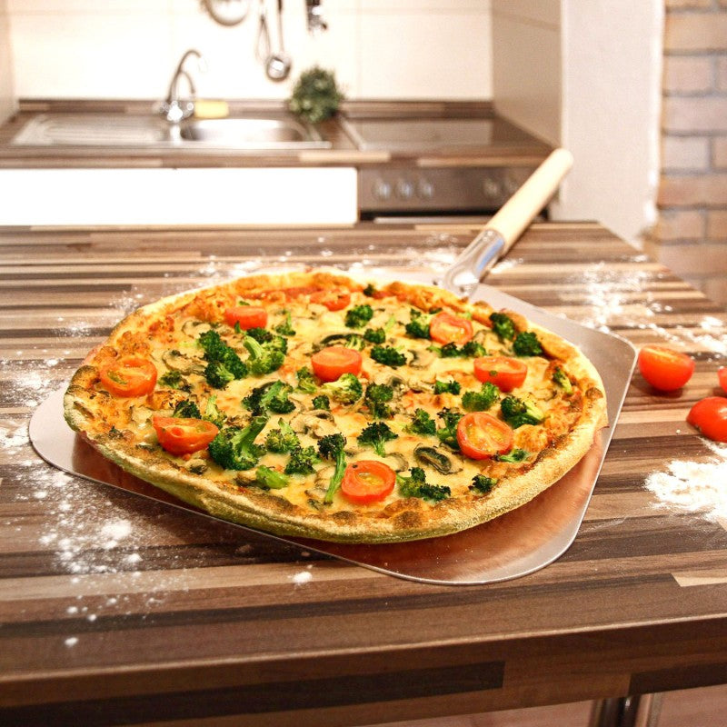 Alu Pizzaschaufel Brot und Pizzaschieber Eckig 30,5 × 79 cm