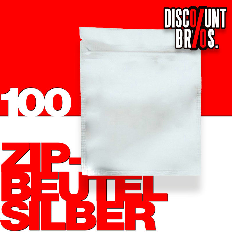 100 Stk. 125×100mm Druckverschlussbeutel MINI-GRIP TopGrip Zip-Beutel Vorratsbeutel Beutel Verpackung SILBER