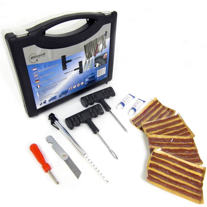 Autoreifen Reparatur REIFEN PANNEN SET Reifenreparatur Pneu Flicken KFZ Auto 28tlg.