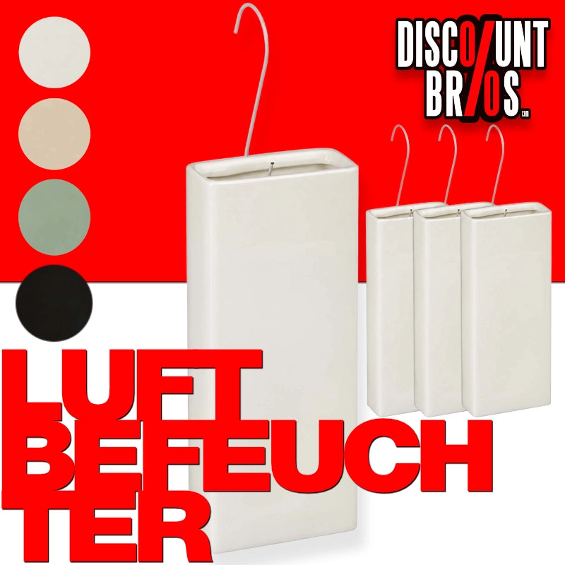 Relaxdays Heizkörper-Luftbefeuchter aus Keramik, 4er-Set, Creme
