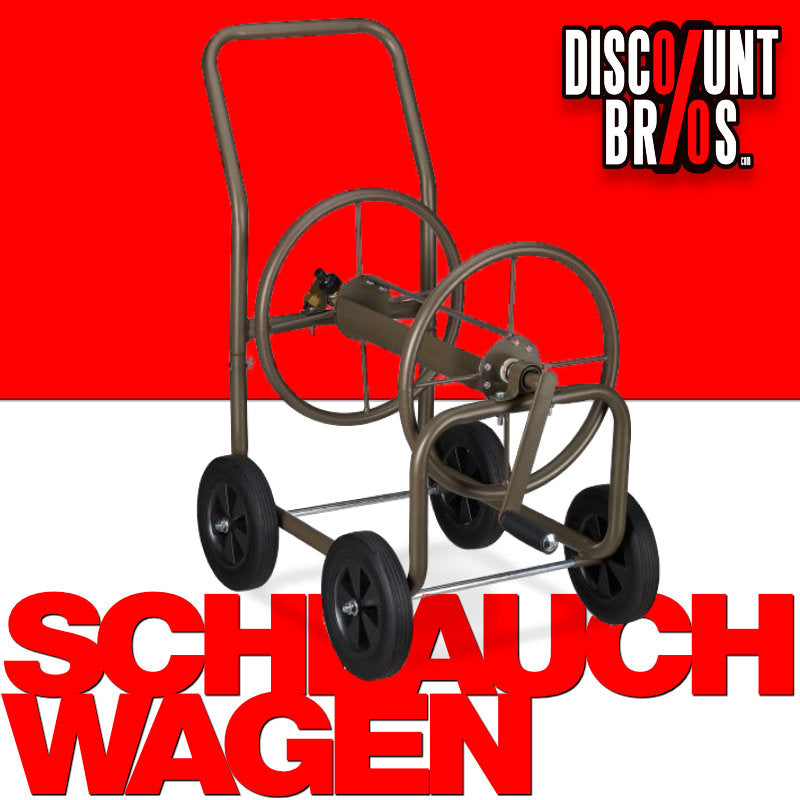 Relaxdays Schlauchwagen XL Metall für 60 m Gartenschlauch