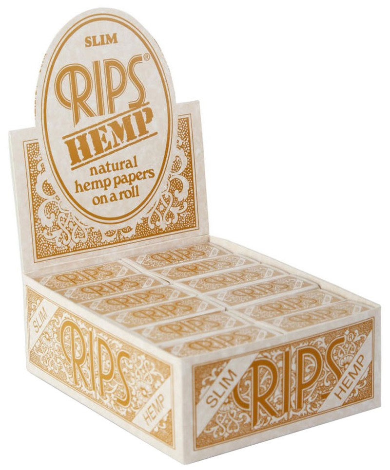 RIPS HEMP Hanf SLIM Papers Braun Zigarettenpapier Rolle 5m×44mm