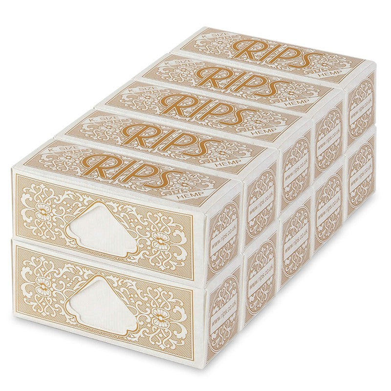 10 × RIPS HEMP Hanf King Size Papers Braun Zigarettenpapier Rolle 5m×53mm