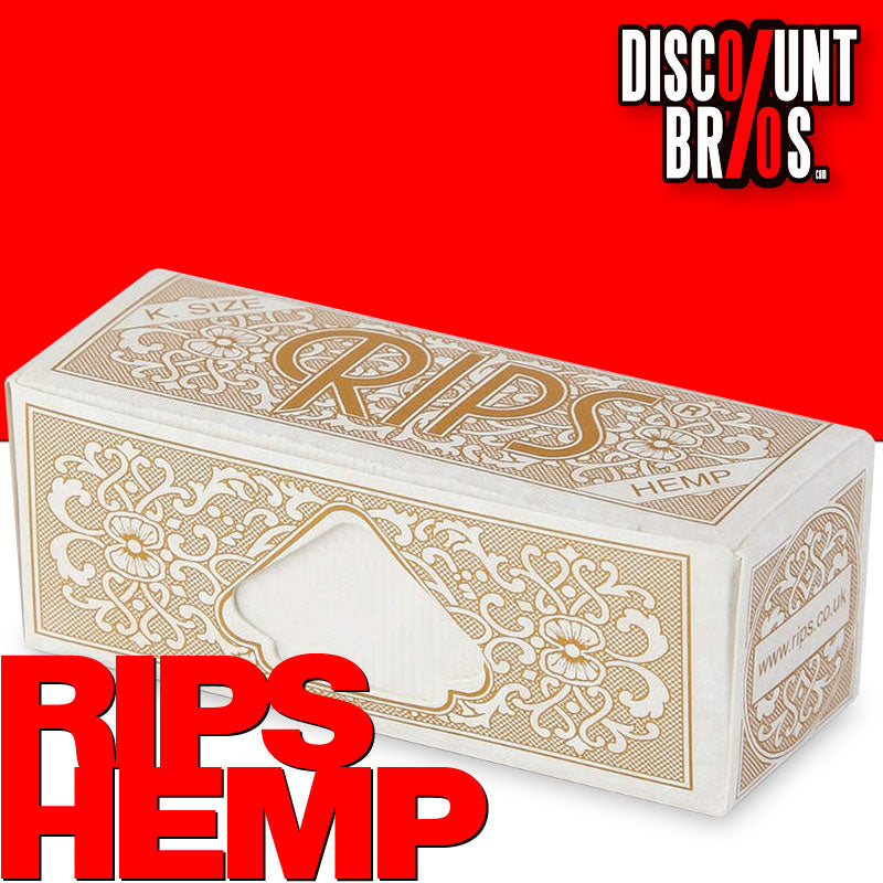 RIPS HEMP Hanf King Size Papers Braun Zigarettenpapier Rolle 5m×53mm