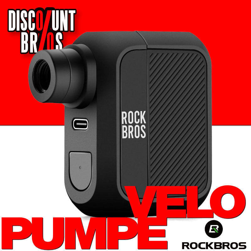 ROCKBROS elektrische Mini Fahrradpumpe E-Bike und Velo Luftpumpe USB-C 100 PSI 97g leicht