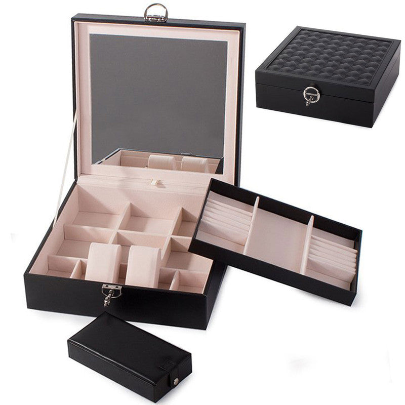 Edle SCHMUCK- UND UHRENBOX Schmuckschatulle Uhrenkoffer Schmuckkästchen SCHMUCK-KOFFER