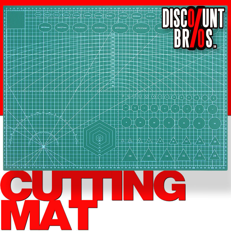Selbstheilende Schneidematte CUTTING MAT Bastelmatte mit Skala doppelseitig GRÜN A2 45×60cm