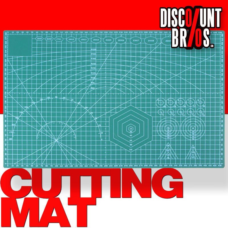 Selbstheilende Schneidematte CUTTING MAT Bastelmatte mit Skala doppelseitig GRÜN A3 30×45cm