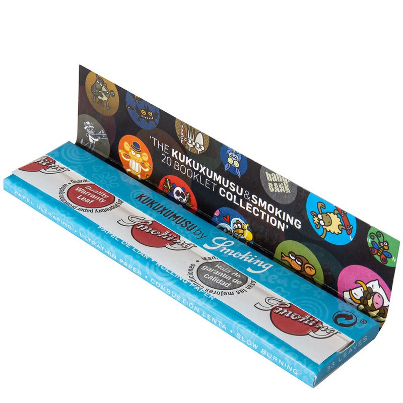 SMOKING Kukuxumusu King Size Ultra Fine Papers 33 Blatt Zigarettenpapier 108 × 44 mm 10er-Set