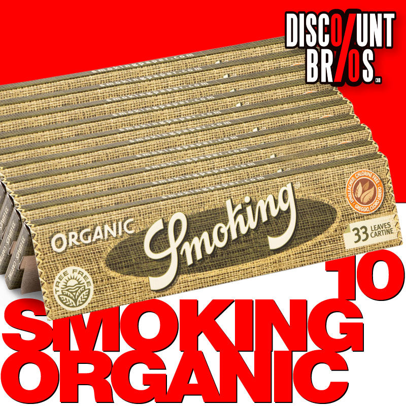 10 × SMOKING Organic Hemp King Size Papers 10 × 33 Blatt Zigarettenpapier