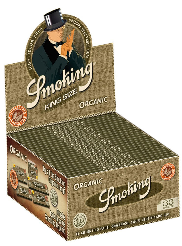 10 × SMOKING Organic Hemp King Size Papers 10 × 33 Blatt Zigarettenpapier