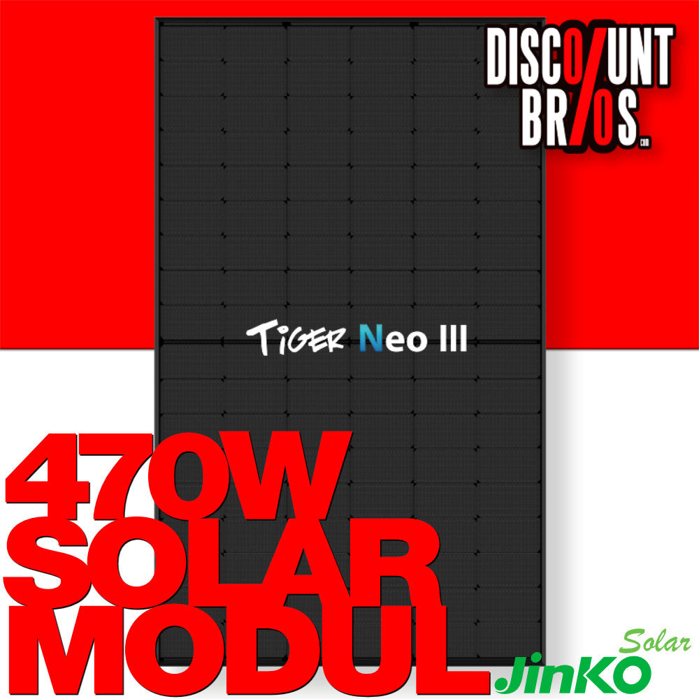 JinkoSolar Glas-Glas Solarmodul Tiger Neo III 470W All Black TOPCon N-Type