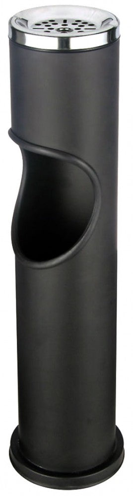 STAND-ASCHENBECHER für Müll- und Zigarettenabfälle (schwarz matt) 46cm