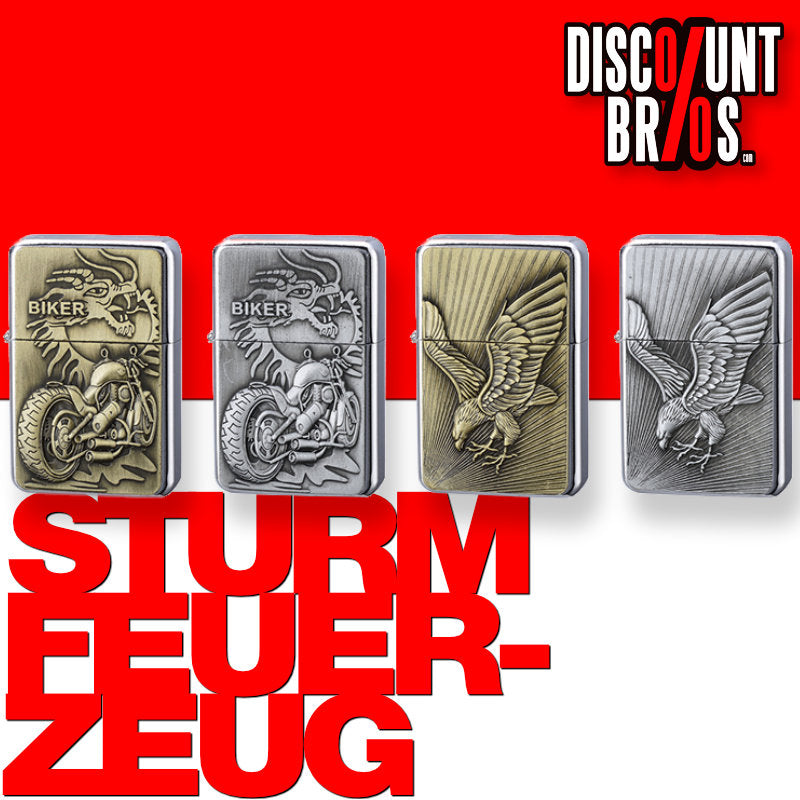 CHAMP® FEUERZEUG Benzinfeuerzeug Eagle & Bike