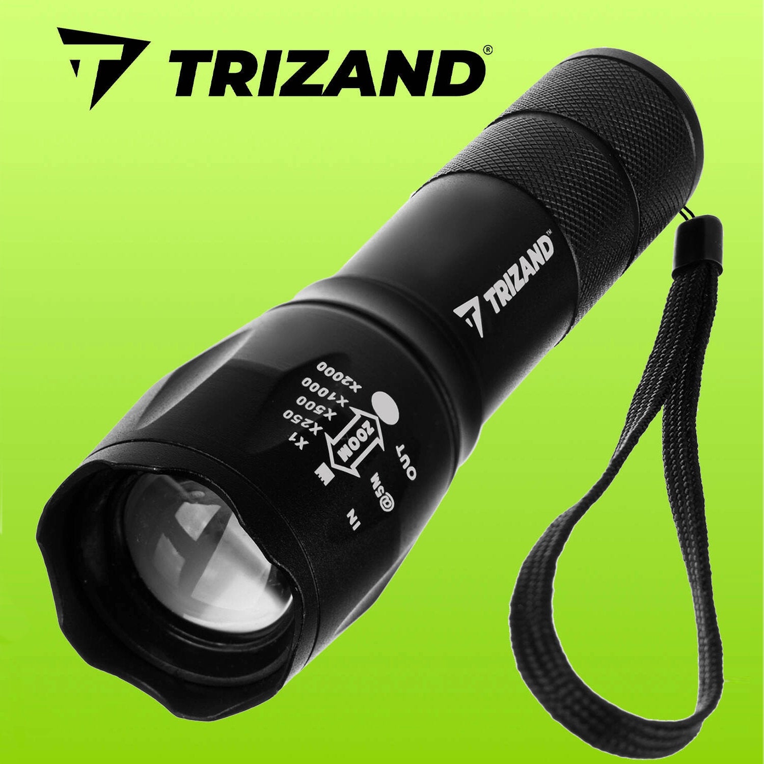 Trizand T6 USB CREE LED Taschenlampe mit Zoom
