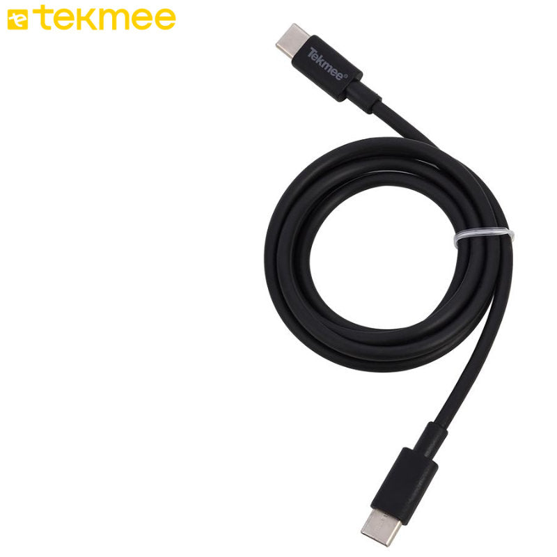 Tekmee USB C auf USB C Ladekabel 1 m, 60W, 3A, schwarz oder weiss