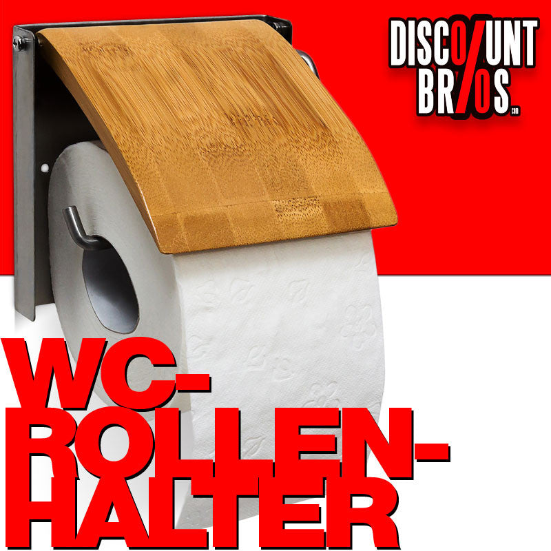 Toilettenpapierhalter WC-PAPIER-HALTER Bambus und Edelstahl