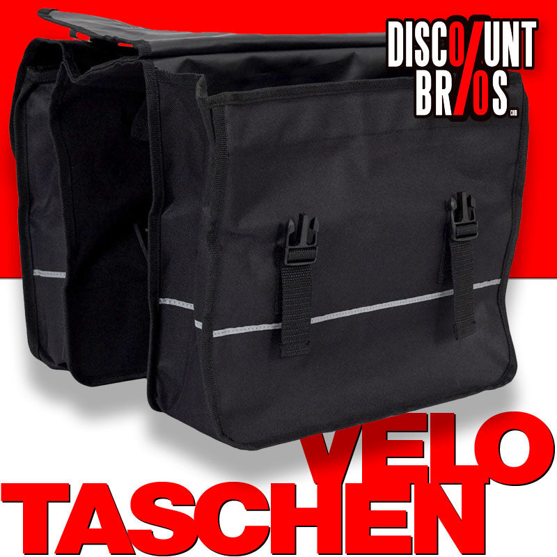 Velo- Fahrrad- DOPPEL- GEPÄCKTASCHEN 2 Seitentaschen für Gepäckträger