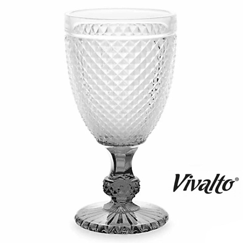 6er-Set Trinkgläser SMOKE Transparent – Anthrazit WEINGLAS Weingläser Glas von VIVALTO 6×26cl