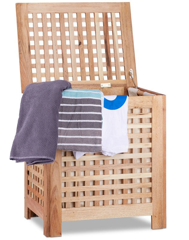 Wäschetruhe Wäschebox WÄSCHEKORB Wäschesammler Walnuss