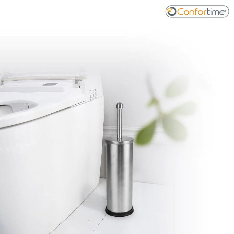 Toilettenbürste WC-BÜRSTE mit Halter WC-Garnitur EDELSTAHL
