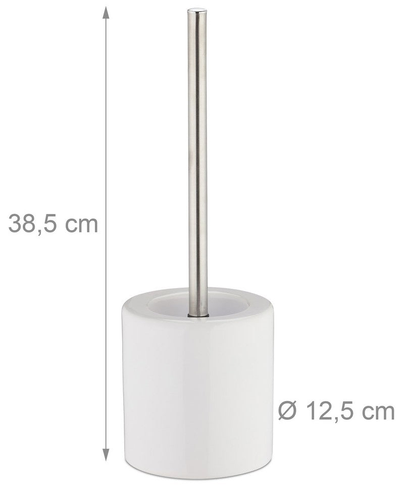 Toilettenbürste WC-BÜRSTE mit Halter WC-Garnitur KERAMIK WEISS