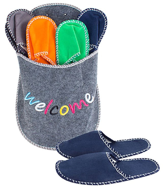 Gäste Hausschuhe Welcome Finken Filz 9-teilig Set
