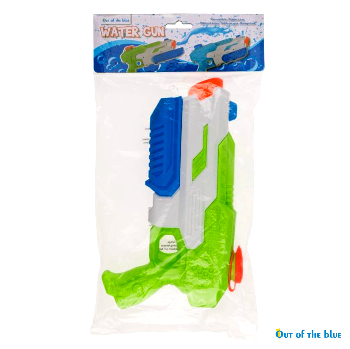 Out of the Blue Wasserpistole 30 cm, Grün oder Blau