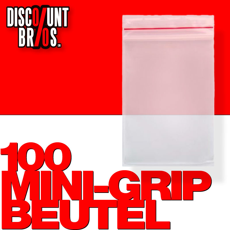 100 Stk. 75×50mm Druckverschlussbeutel MINI-GRIP TopGrip Zip-Beutel Vorratsbeutel Beutel Verpackung TRANSPARENT