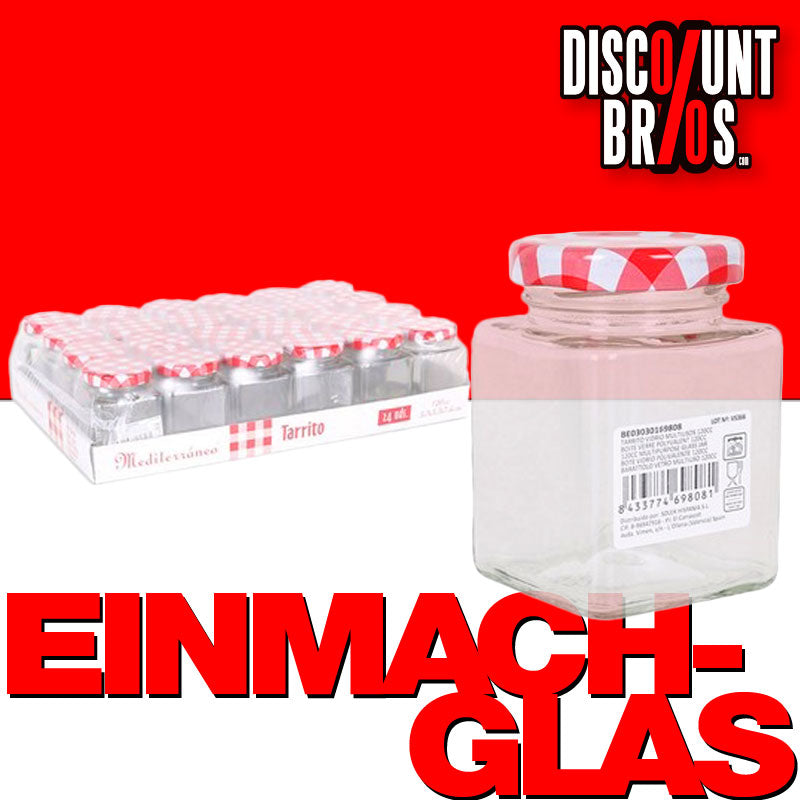 10er-Set 120ml EINMACHGLÄSER Einmachglas Konfitürenglas GLAS WÜRFEL ECKIG