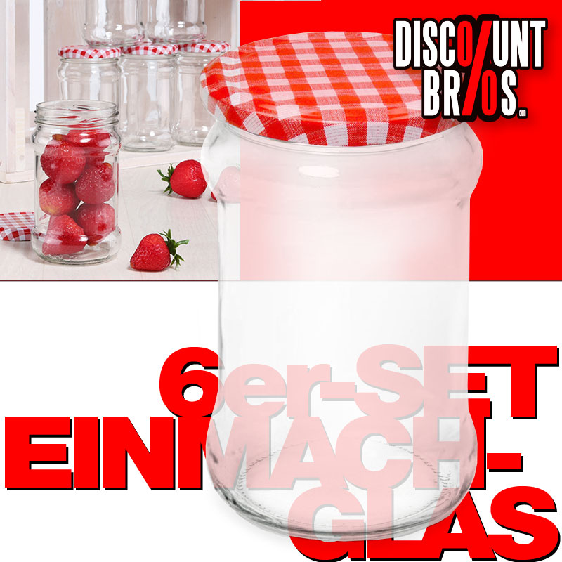 6er-Set 315 ml EINMACHGLÄSER Einmachglas Konfitürenglas Konservenglas GLAS
