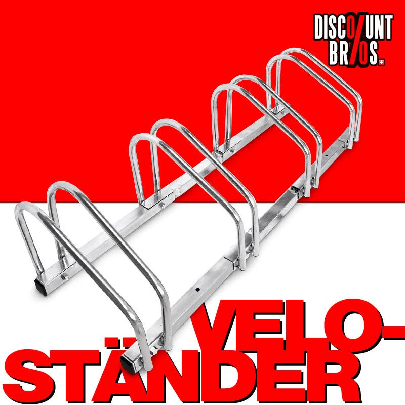 4-er VELOSTÄNDER verchromt Fahrradständer für Boden- & Wandmontage