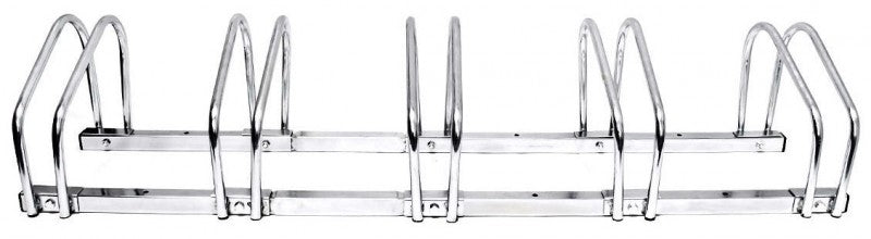 5-er VELOSTÄNDER verchromt Fahrradständer für Boden- & Wandmontage