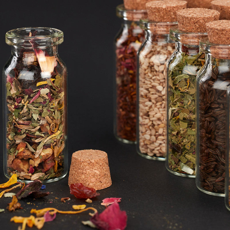 Mini GLASFLASCHEN Glasfläschchen Flasche mit KORKEN 60er-Set 10ml