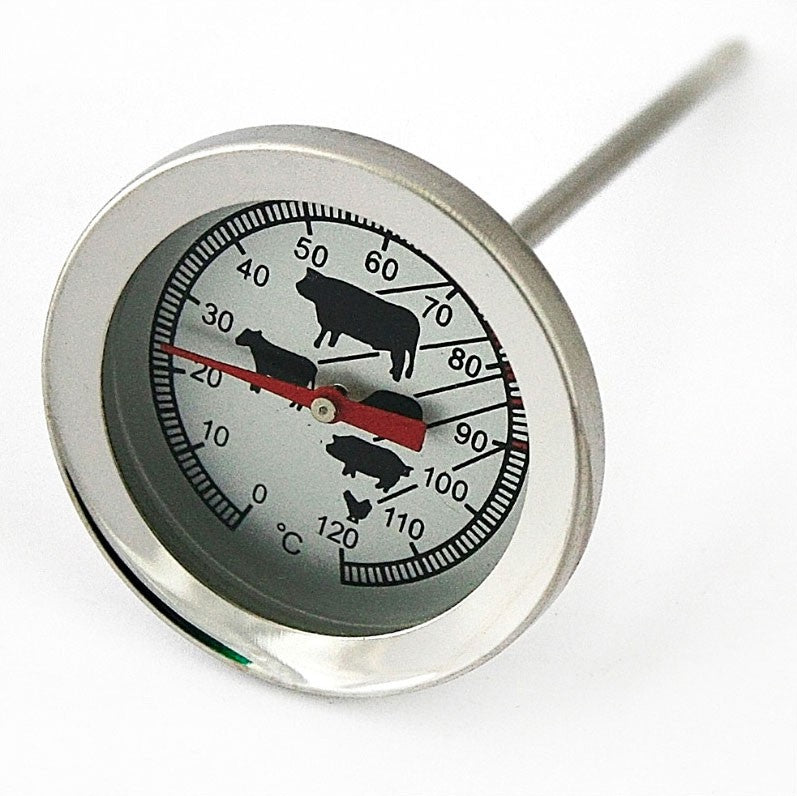 Edelstahl BRATEN-THERMOMETER Backofen- Grill- Fleisch- Thermometer