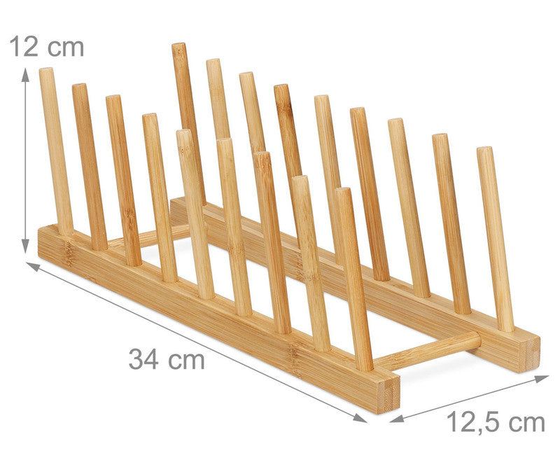 Abtropfgestell GESCHIRR-ABTROPFGITTER aus Bambus Holz SCHRÄG