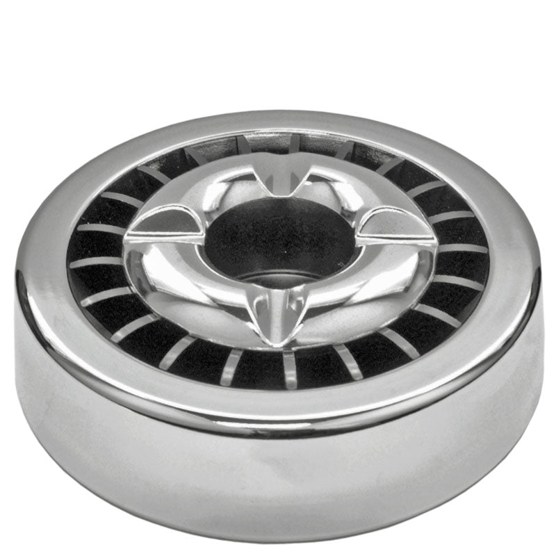 Glutlöscher ASCHENBECHER Metall CHROM Ø14cm